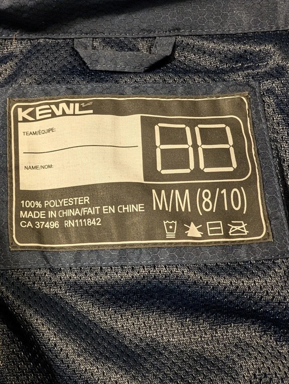Kewl Boy's Navy Lightweight Windbreaker Jacket Size Medium 8/10